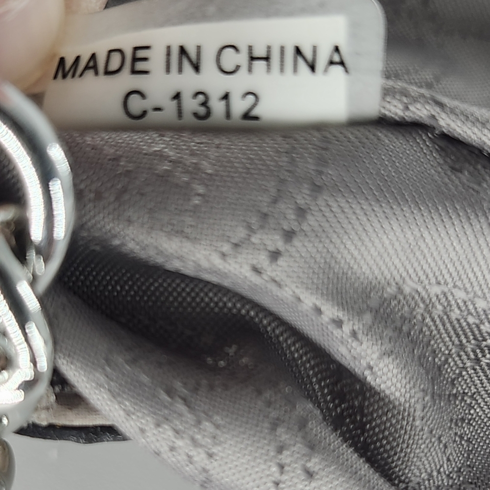 Michael Kors Berkley Pearl Grey & Cream Python Leather Clutch Or Shoulder Bag - Picture 16 of 16